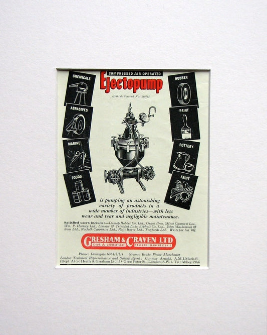 Ejectopump 1953 Original Advert (ref AD1539)