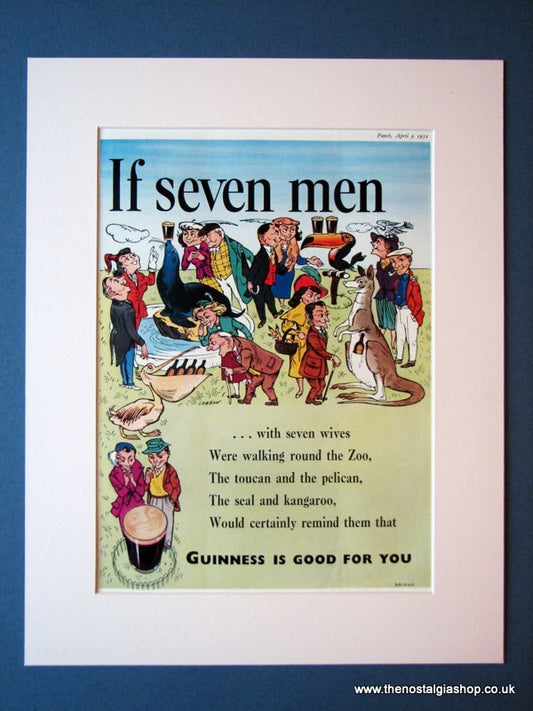 Guinness If Seven Men. Original Advert 1952 (ref AD1140)