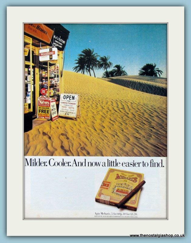 Agio Meharis Cigars. Original Advert 1980 (ref AD6036)