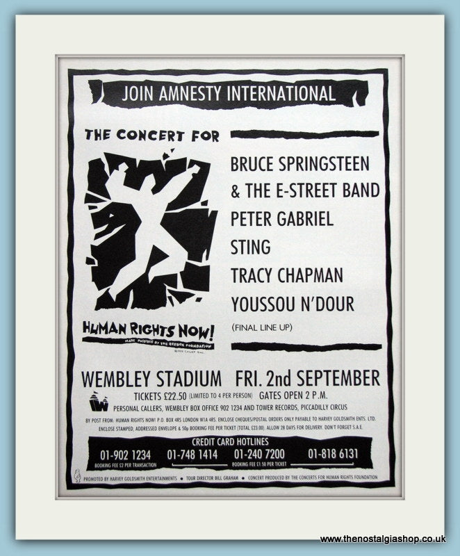 Join Amnesty International Festival Advert 1988 (ref AD3364)