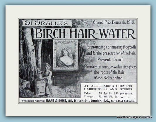 Birch Hair Water. Original Advert 1911 (ref AD6007)