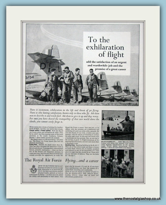 R.A.F Career Original Advert 1956 (ref AD6274)