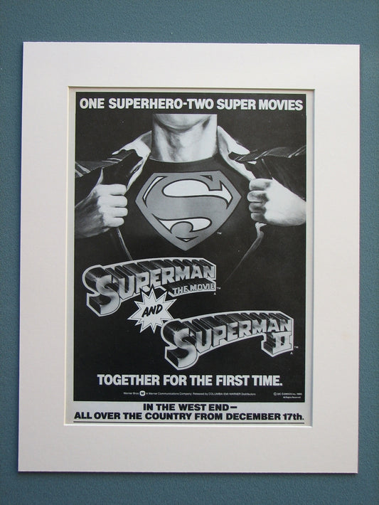 Superman I and II Original advert 1982 (ref AD640)