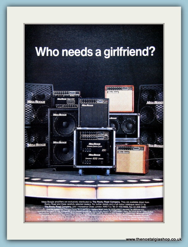 Mesa Boogie Amplifiers. Original Advert 1989 (ref AD2699)