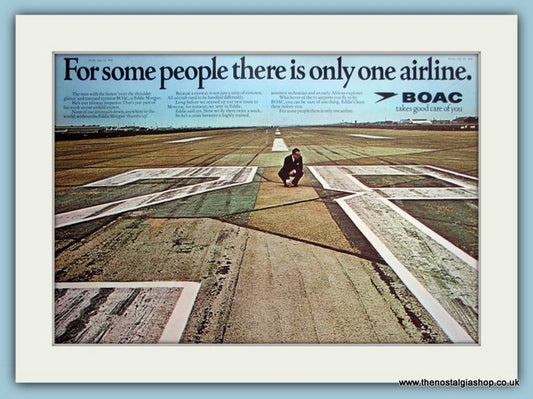 BOAC Airlines Original Advert 1970 (ref AD2192)
