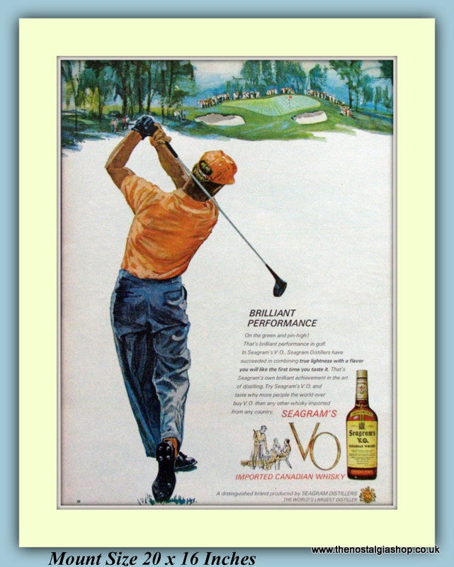 Seagram's Canadian Whisky Original Advert 1964 (ref AD9335)