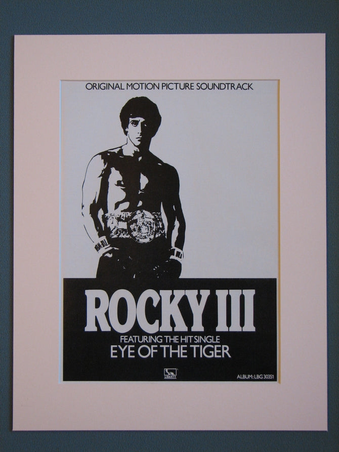 Rocky III Soundtrack Original advert 1982 (ref AD404)