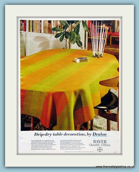 Dralon Table Decoration Original Advert 1967 (ref AD2490)