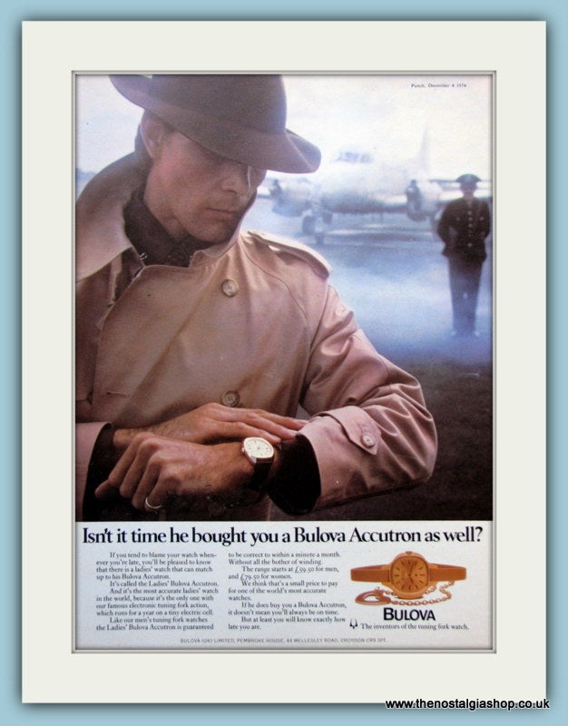 Bulova Watches. Original Advert 1974 (ref AD6113)