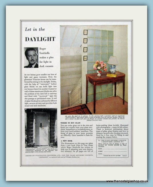 Pilkingtons Glass Insulight Original Advert 1954 (ref AD4560)