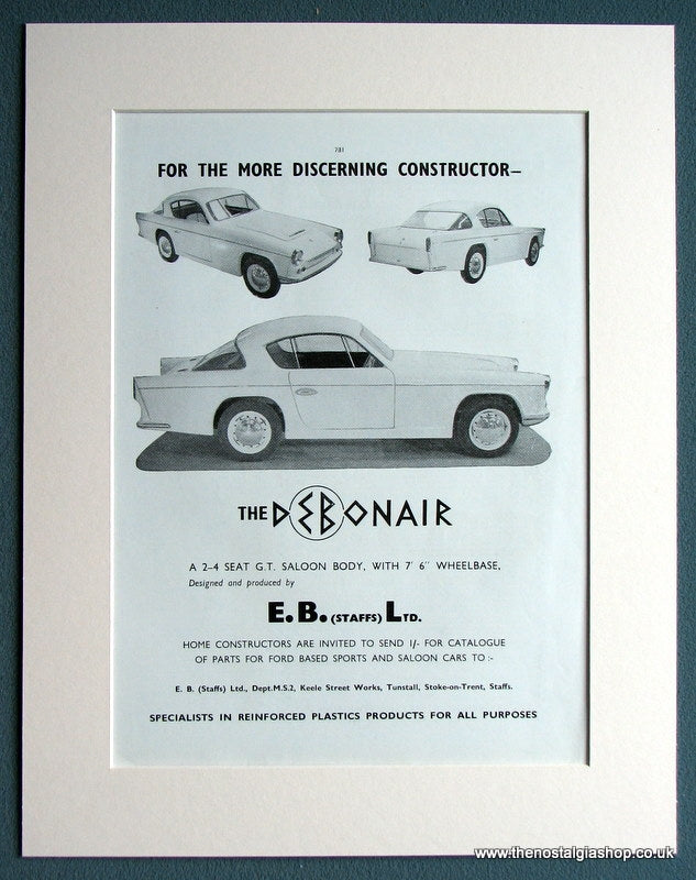 Debonair GT Saloon 1960 Original Advert (ref AD1752)