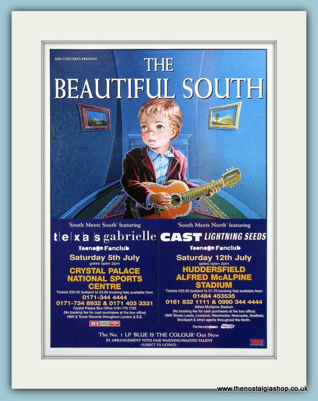 The Beautiful South Blue Is The Colour Concert Dates 1997 Original Music Advert (ref AD3427)