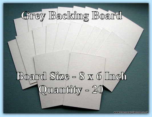 Backing Board. Grey, Size 8 x 6 Inch. Quantity 20 Sheets.