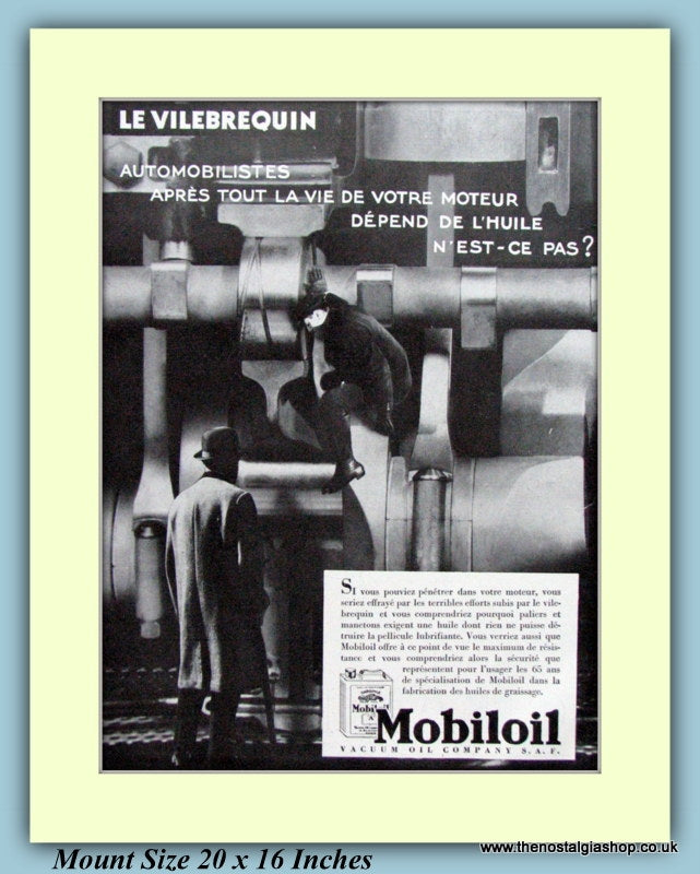 Mobil Oil French Original Advert 1931 (ref AD9195)