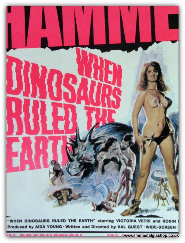 When Dinosaurs Ruled The Earth. Original Advert 1969. (ref AD1854)