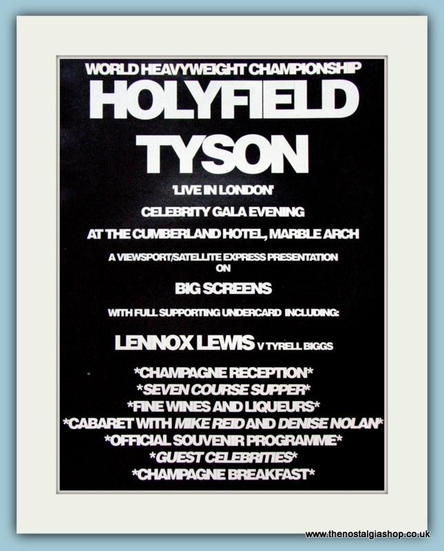 Tyson v Holyfield 1991 Original Advert (ref AD4394)