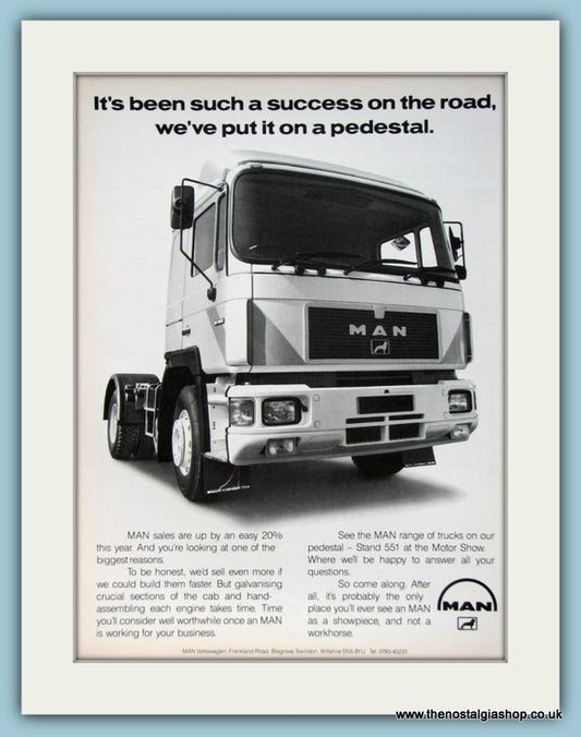 Man Trucks Original Advert 1988 (ref AD2940)