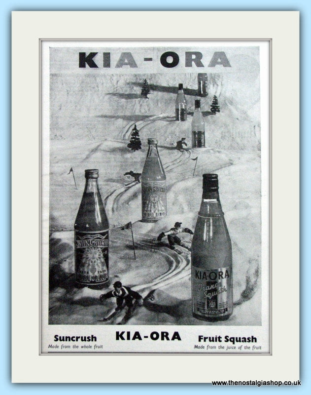 Kia-Ora Fruit Squash Original Advert 1955 (ref AD4780)