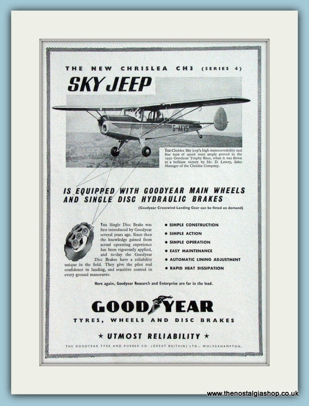 Chrislea CH3 Sky Jeep Original Advert 1951 (ref AD4269)