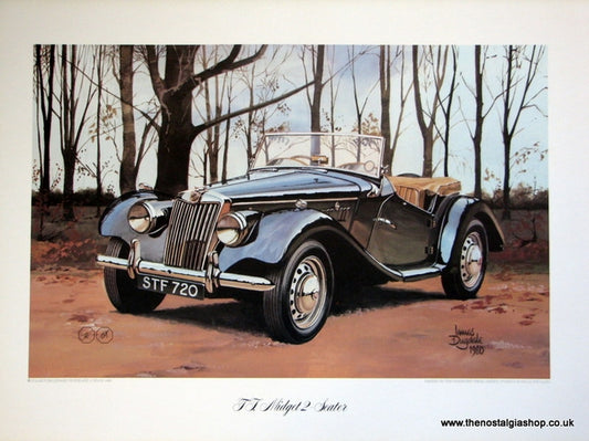 MG Print, TF Midget 2-Seater. Classic Large Car Print.