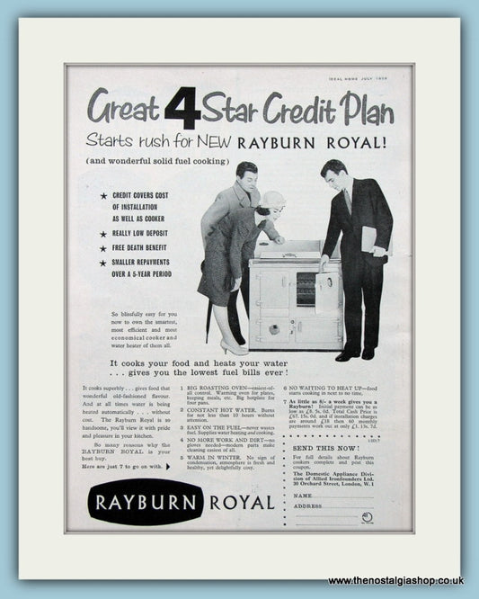 Rayburn Royal Cooker Original Advert 1959 (ref AD2561)