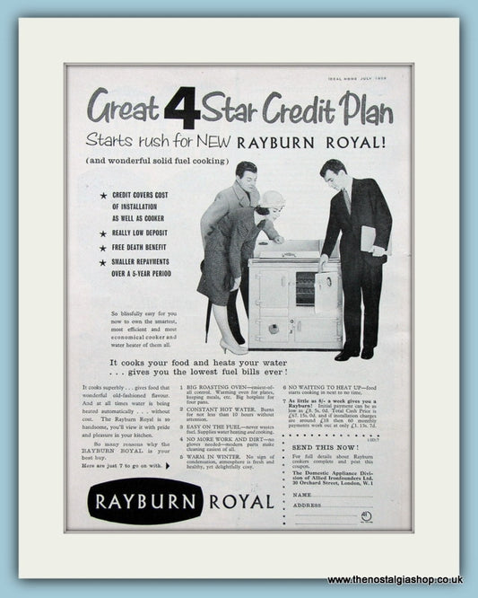 Rayburn Royal Cooker Original Advert 1959 (ref AD2561)