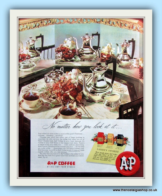 A & P Coffee. Original Advert 1951 (ref AD8127)