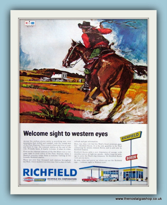 Richfield Oil Original Advert 1958 (ref AD8092)