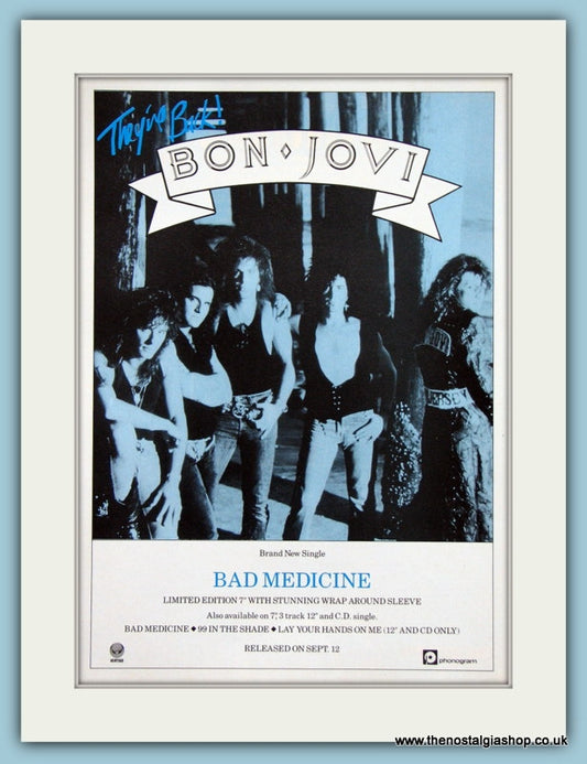 Bon Jovi Bad Medicine, 1988 Original Advert (ref AD3274)