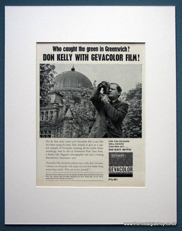 Gevacolor Film Set Of 4 Original Adverts 1963 (ref AD1075)
