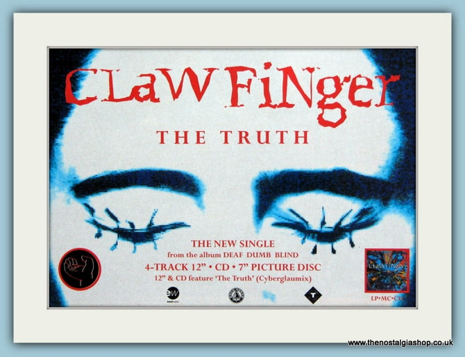 Clawfinger The Truth Original Advert 1993 (ref AD1980)