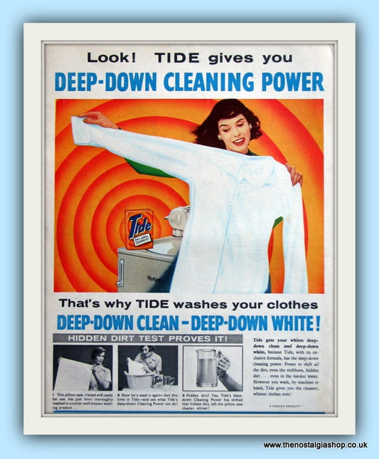 Tide Washing Powder. Original Advert 1956 (ref AD8012)