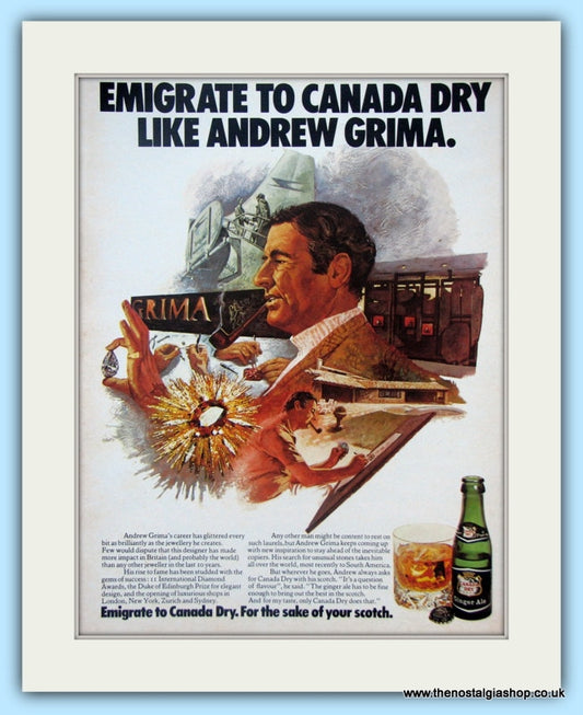 Canada Dry. Original Advert 1974 (ref AD4950)