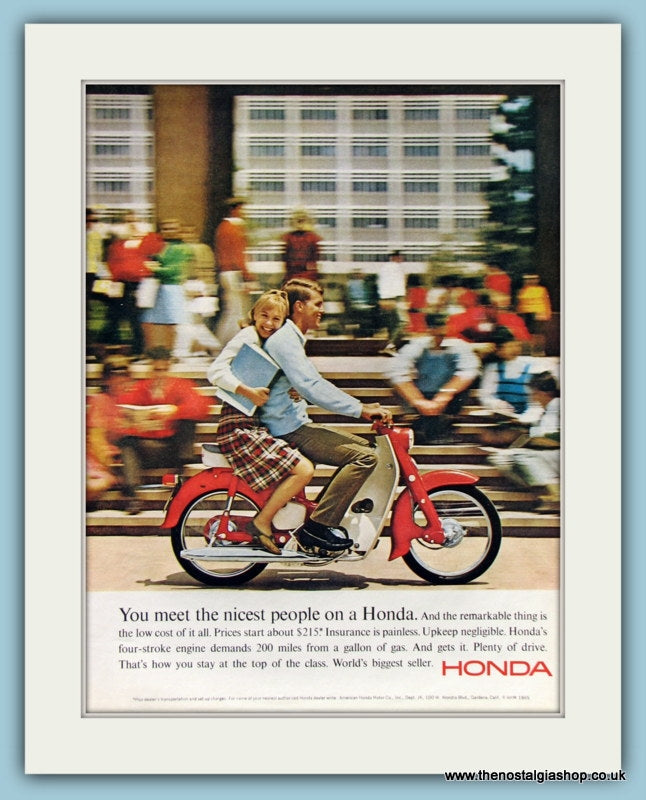Honda Motorbike Original Advert 1965 (ref AD8203)