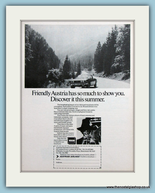 Austrian Airlines Original Advert 1974 (ref AD2163)