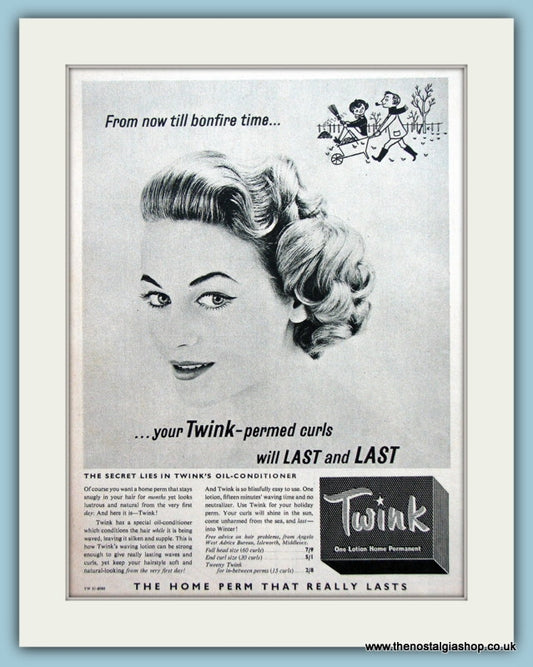 Twink Perm Lotion Original Advert 1955 (ref AD3631)