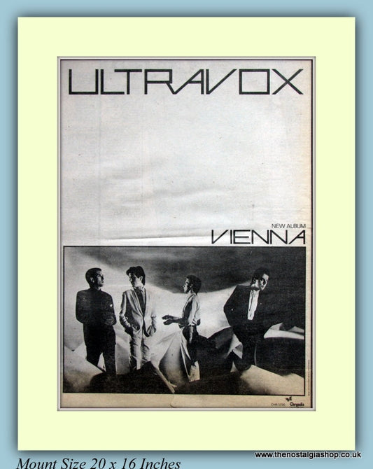 Ultravox Vienna Original Advert 1980 (ref AD9122)