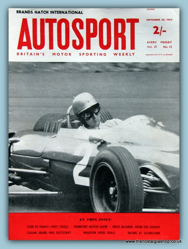 Autosport Magazine Sept 20th 1963. (ref m3)