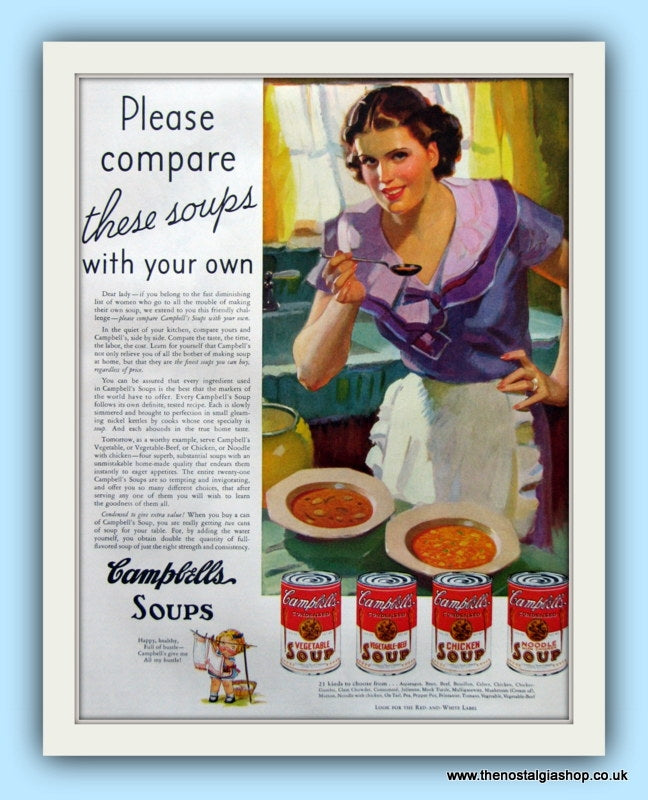Campbells Soup. Original Advert 1935 (ref AD8123)