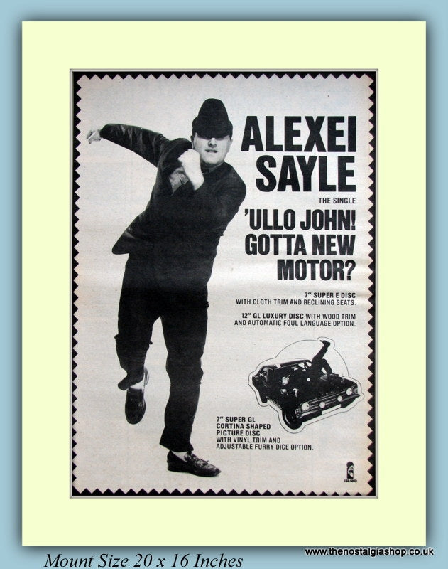 Alexei Sayle Ullo John Got A New Motor Original Advert 1984 (ref AD9107)