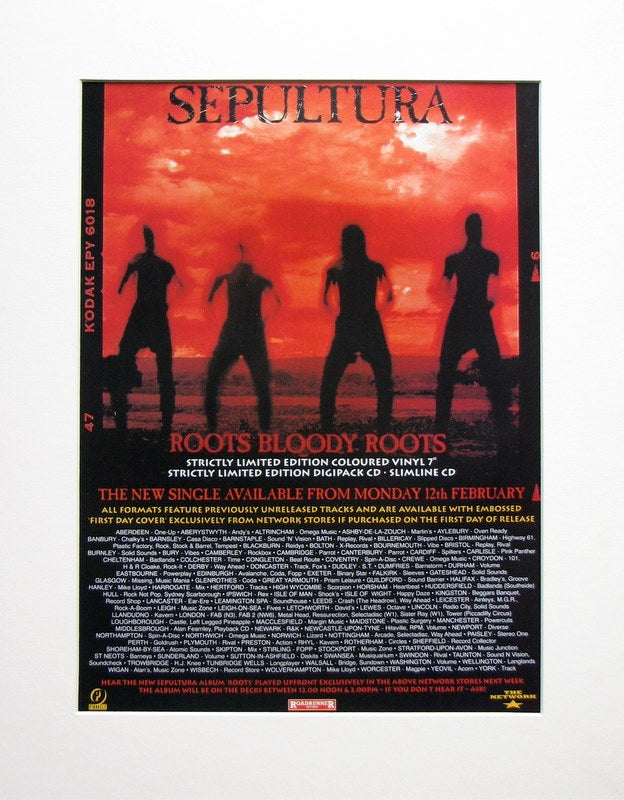 Sepultura Set Of 3 Original Adverts 1996 (ref AD893)