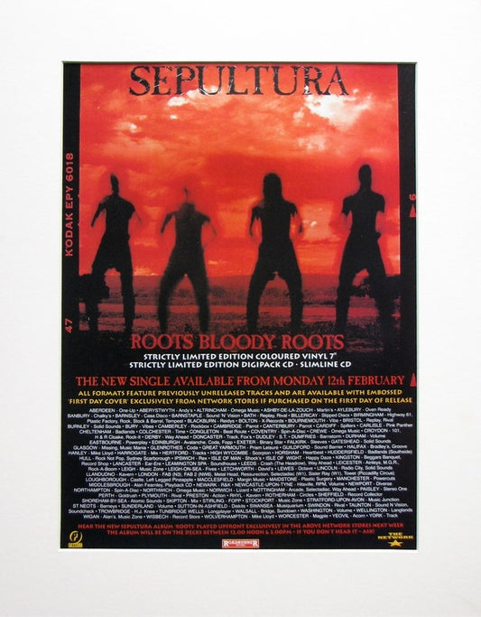 Sepultura Set Of 3 Original Adverts 1996 (ref AD893)
