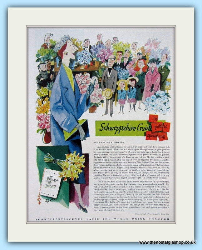 Schweppes Drinks Original Advert 1959 (ref AD5014)