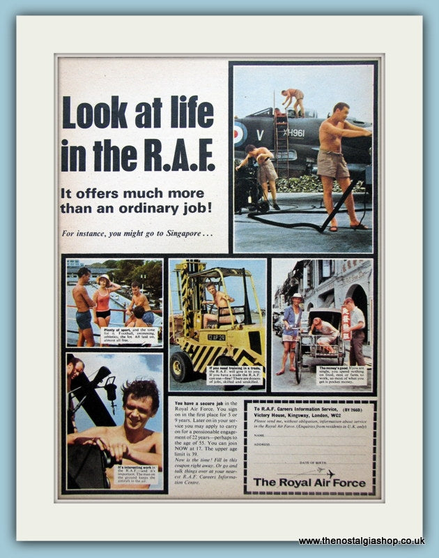 Life In The R.A.F Original Advert 1966 (ref AD6282)