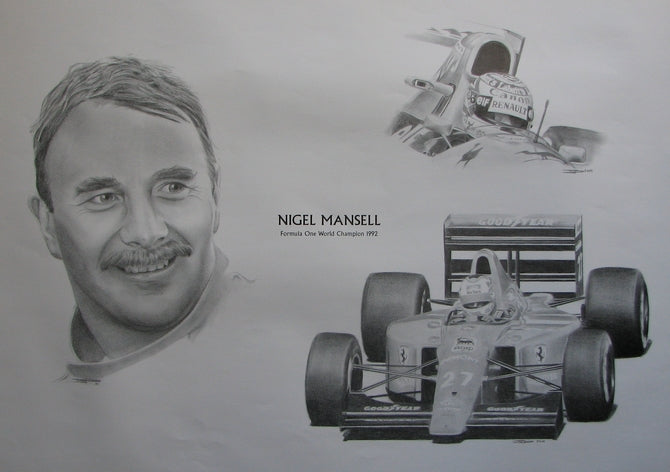 Nigel Mansell World champion 1992  Print A1 size