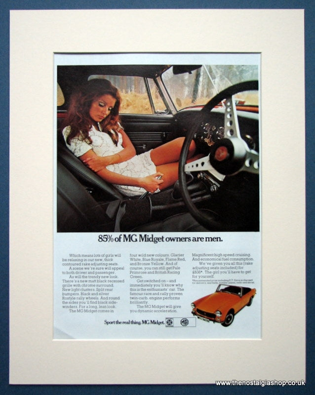 MG Midget 'Suggestive' Original advert 1970 (ref AD1367)
