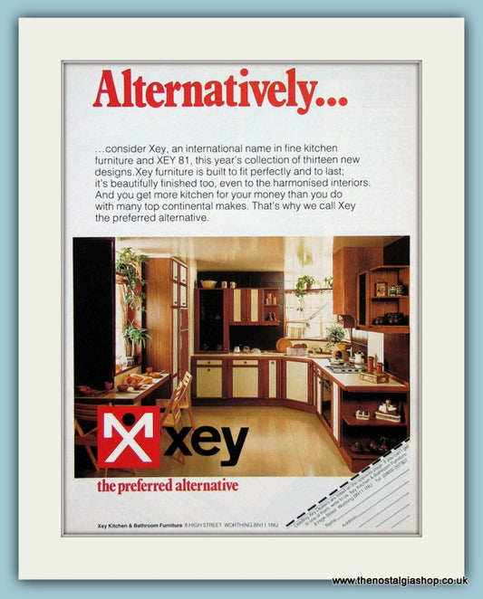 Xey Kitchen Furniture Original Advert 1981 (ref AD2759)