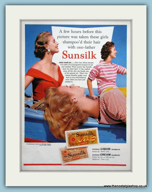 Sunsilk Liquid And Cream Shampoo Original Advert 1956 (ref AD3617)