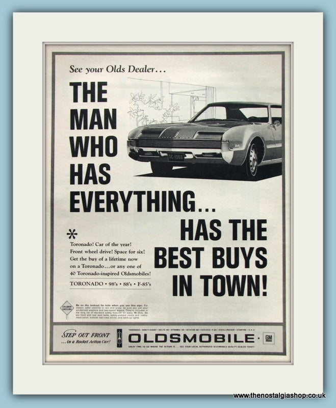 Oldsmobile Tornado Original Advert 1966 (ref AD8235)