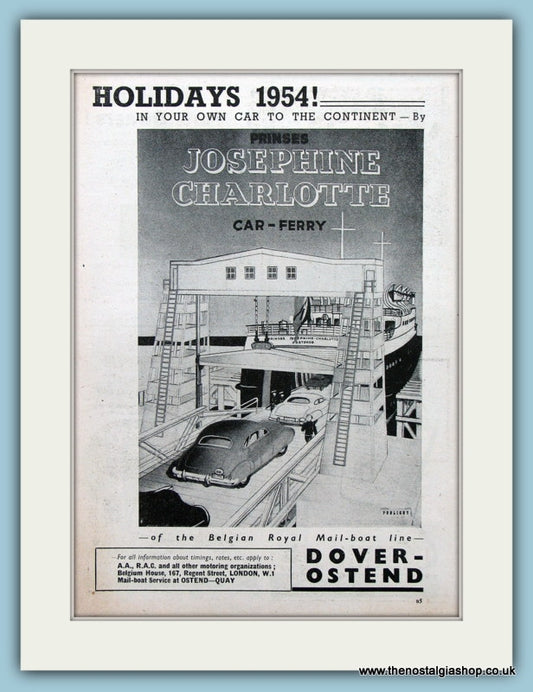 Belgian Royal Mail-Boat Line Original Advert 1954 (ref AD2317)